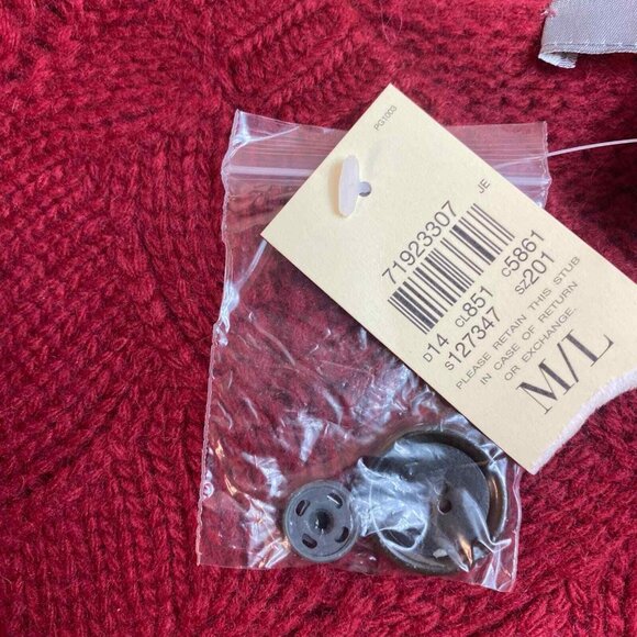 At Studio NWT womens Cashmere Lambswool Rabbit Hair knit shawl Size M/L - Picture 5 of 8